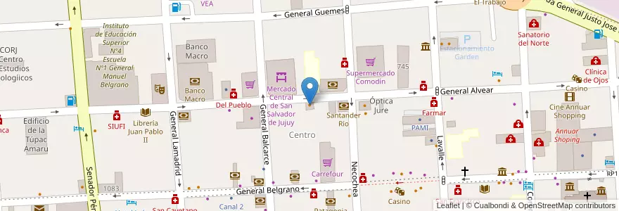 Mapa de ubicacion de Color Esperanza en آرژانتین, Jujuy, Departamento Doctor Manuel Belgrano, Municipio De San Salvador De Jujuy.