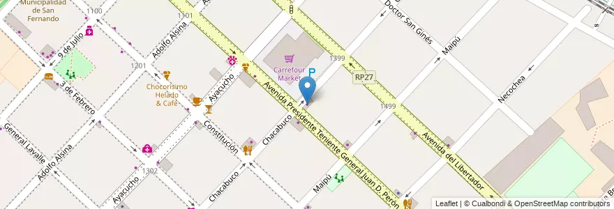 Mapa de ubicacion de Colorshop en Argentinië, Buenos Aires, Partido De San Fernando, San Fernando.