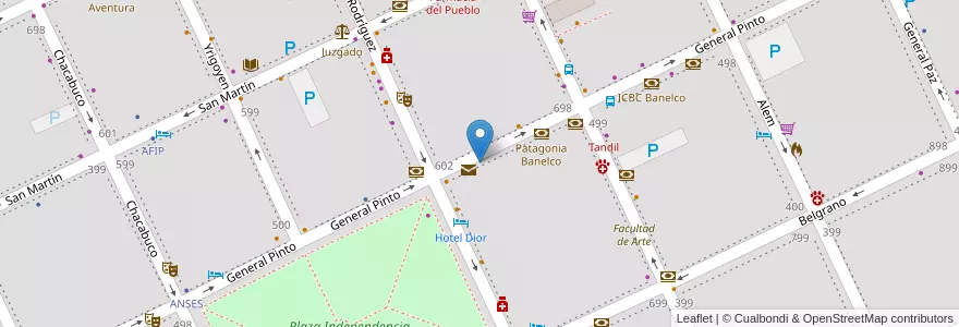 Mapa de ubicacion de Columbia Banelco en 阿根廷, 布宜诺斯艾利斯省, Partido De Tandil, Tandil.