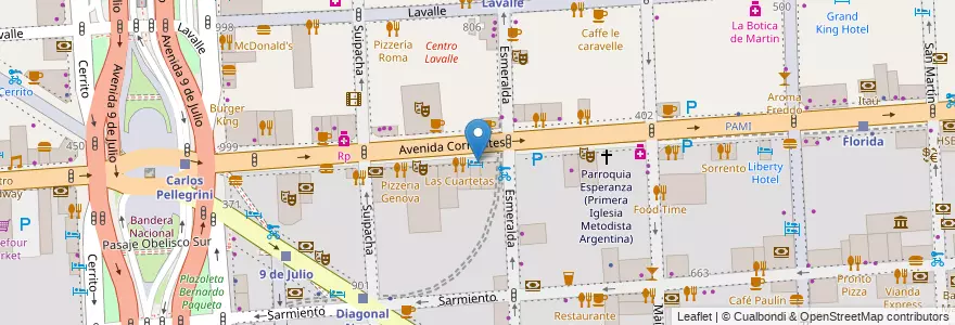 Mapa de ubicacion de Columbia, San Nicolas en Argentinië, Ciudad Autónoma De Buenos Aires, Comuna 1, Buenos Aires.