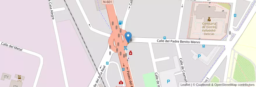 Mapa de ubicacion de Columbretes en スペイン, カスティーリャ・イ・レオン州, Valladolid, Valladolid.