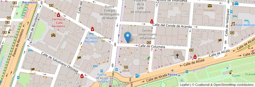 Mapa de ubicacion de COLUMELA, CALLE, DE,1 en Espanha, Comunidade De Madrid, Comunidade De Madrid, Área Metropolitana De Madrid Y Corredor Del Henares, Madrid.