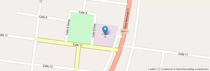 Mapa de ubicacion de ColVen SA en Argentinië, Santa Fe, Departamento General Obligado, Municipio De Guadalupe Norte.