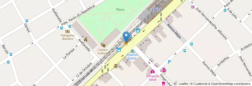 Mapa de ubicacion de Coma Mas Pollo en Arjantin, Buenos Aires, Partido De Ezeiza, Ezeiza.