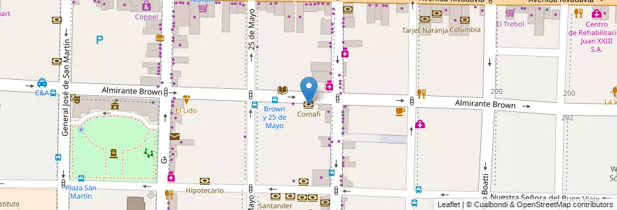 Mapa de ubicacion de Comafi en Argentine, Province De Buenos Aires, Partido De Morón, Morón.