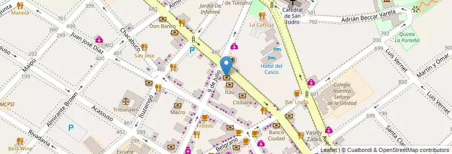 Mapa de ubicacion de Comafi en Argentina, Buenos Aires, Partido De San Isidro, San Isidro.