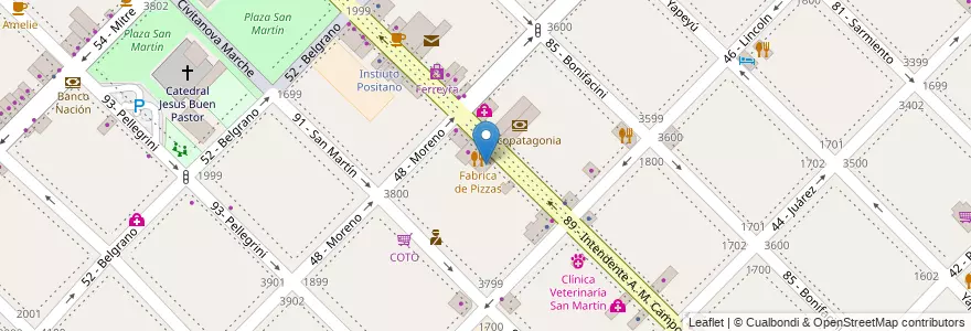 Mapa de ubicacion de Comafi en Arjantin, Buenos Aires, Partido De General San Martín, General San Martín, Villa Lynch.