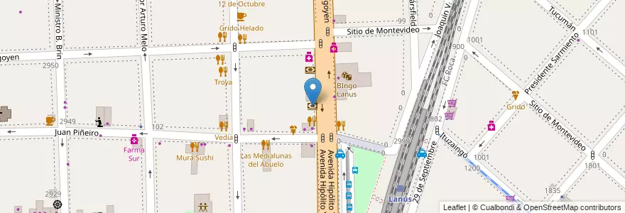 Mapa de ubicacion de Comafi en Argentina, Buenos Aires, Partido De Lanús, Lanús Oeste.