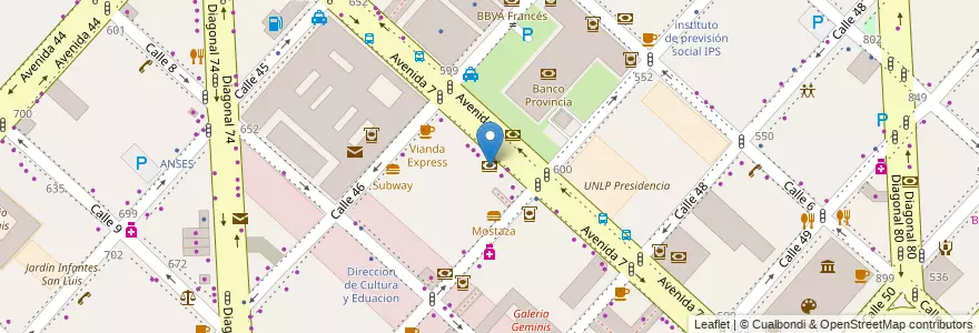 Mapa de ubicacion de Comafi, Casco Urbano en Argentina, Buenos Aires, Partido De La Plata, La Plata.