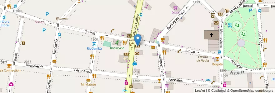 Mapa de ubicacion de Comafi, Recoleta en アルゼンチン, Ciudad Autónoma De Buenos Aires, Comuna 2, ブエノスアイレス.