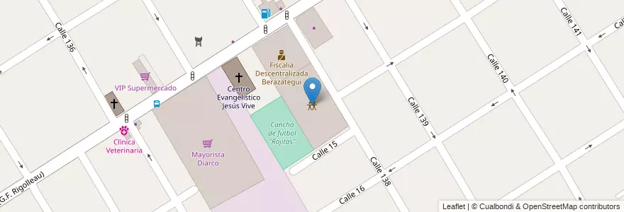 Mapa de ubicacion de Comando de Prevención Comunitaria "CPC" en 아르헨티나, 부에노스아이레스주, Partido De Berazategui, Berazategui.