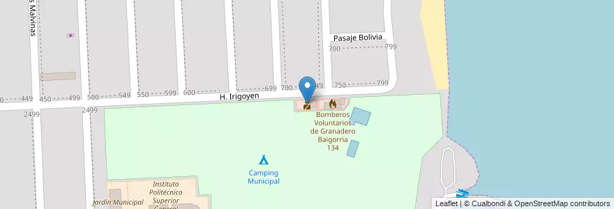 Mapa de ubicacion de Comando Radioeléctrico de Granadero Baigorria en アルゼンチン, サンタフェ州, Departamento Rosario, Municipio De Granadero Baigorria, Granadero Baigorria.