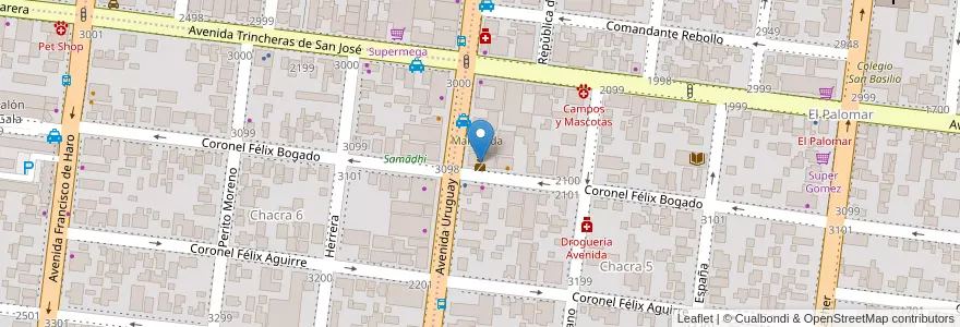 Mapa de ubicacion de Comando Radioelectrico - UR I en Argentina, Misiones, Departamento Capital, Municipio De Posadas, Posadas.
