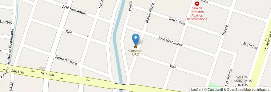 Mapa de ubicacion de Comando UR.2 en Argentinië, Jujuy, Departamento San Pedro, Municipio De San Pedro De Jujuy.