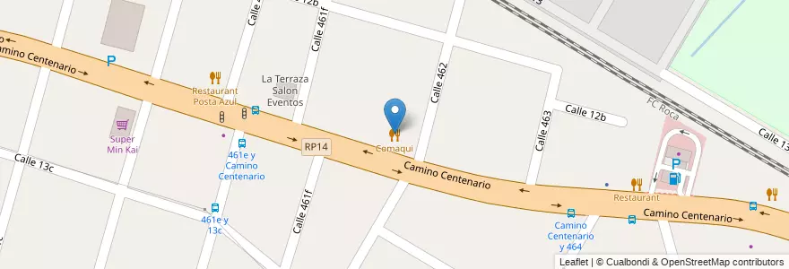 Mapa de ubicacion de Comaqui, City Bell en アルゼンチン, ブエノスアイレス州, Partido De La Plata, City Bell.