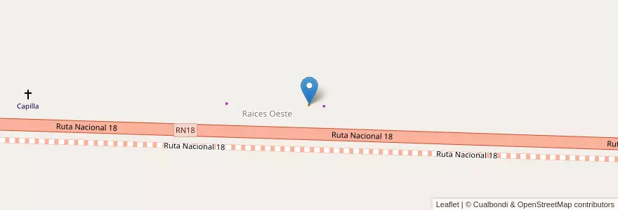 Mapa de ubicacion de Comedor en Arjantin, Entre Ríos, Departamento Villaguay, Distrito Raíces.