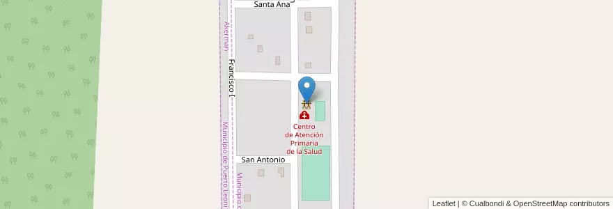 Mapa de ubicacion de Comedor en アルゼンチン, ミシオネス州, Departamento Libertador General San Martín, Municipio De Capioví, Akerman.