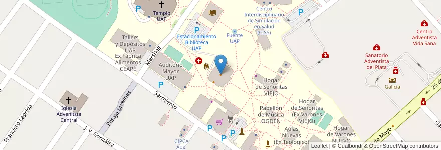 Mapa de ubicacion de Comedor en アルゼンチン, エントレ・リオス州, Departamento Diamante, Libertador San Martín, Distrito Palmar.