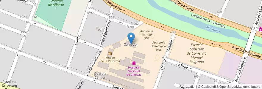 Mapa de ubicacion de Comedor en 阿根廷, Córdoba, Departamento Capital, Pedanía Capital, Córdoba, Municipio De Córdoba.