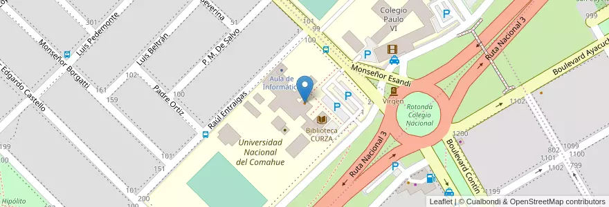 Mapa de ubicacion de Comedor en آرژانتین, استان ریو نگرو، آرژانتین, Departamento Adolfo Alsina, Viedma, Viedma.