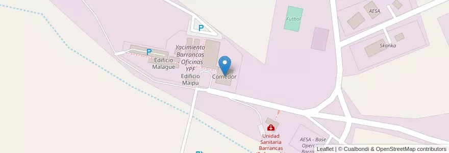 Mapa de ubicacion de Comedor en الأرجنتين, تشيلي, Mendoza, Departamento Luján De Cuyo, Distrito El Carrizal.
