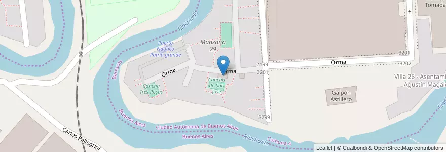 Mapa de ubicacion de Comedor "amor y paz" TEMAS, Barracas en 阿根廷, 布宜诺斯艾利斯省, Partido De Avellaneda, Piñeyro.