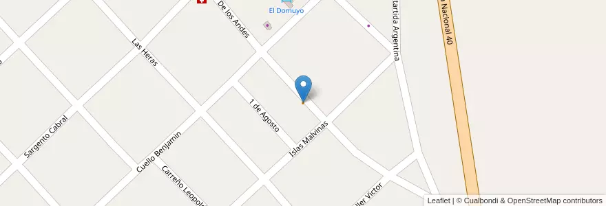 Mapa de ubicacion de Comedor Ayelen en アルゼンチン, チリ, ネウケン州, Departamento Pehuenches, Barrancas.