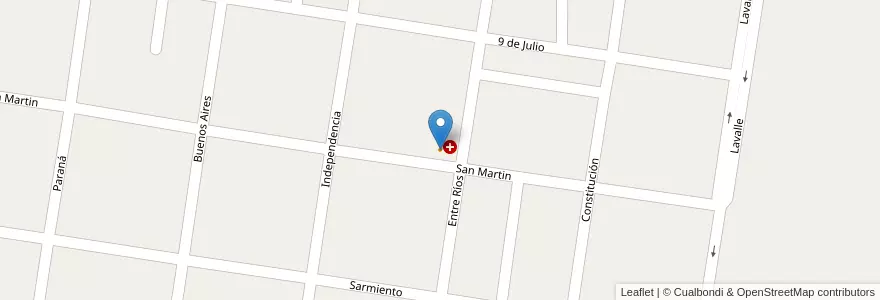 Mapa de ubicacion de Comedor Comunitario Municipal en 阿根廷, 恩特雷里奥斯省, Departamento Federal, Distrito Francisco Ramírez, Federal.