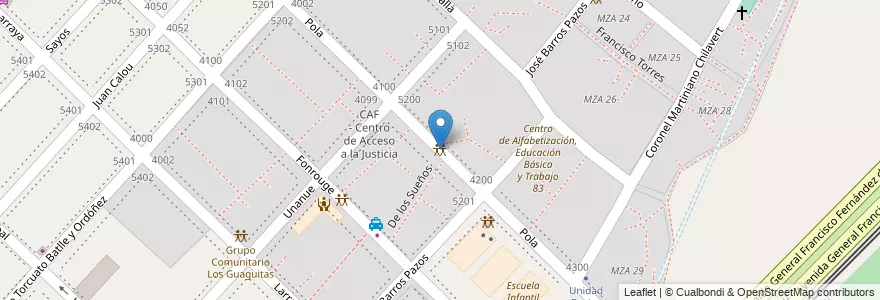 Mapa de ubicacion de Comedor Comunitario Polo De Esperanza, Villa Lugano en Argentina, Autonomous City Of Buenos Aires, Autonomous City Of Buenos Aires, Comuna 8.