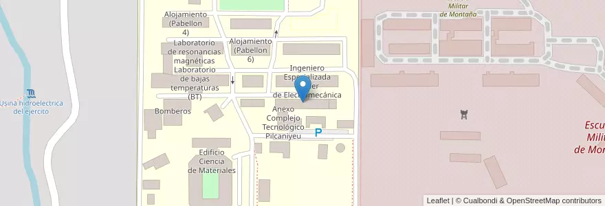 Mapa de ubicacion de Comedor de Obras - Termohidráulica en 아르헨티나, 칠레, 리오네그로주, Departamento Bariloche, Municipio De San Carlos De Bariloche, San Carlos De Bariloche.