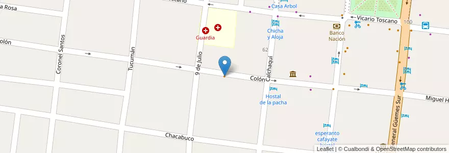Mapa de ubicacion de Comedor doña Pancha en الأرجنتين, Salta, Cafayate, Municipio De Cafayate.