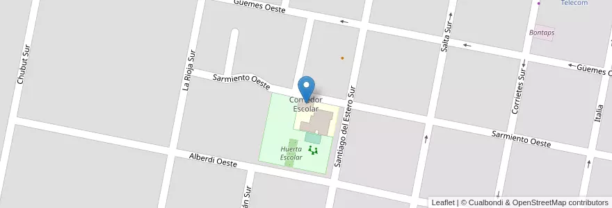 Mapa de ubicacion de Comedor Escolar en Argentinien, Santa Fe, Departamento Castellanos, Municipio De Humberto Primo, Humberto Primo.
