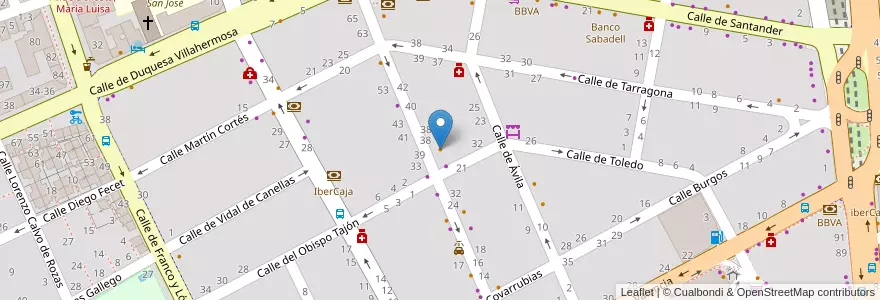 Mapa de ubicacion de Comedor estudio en Spanien, Aragonien, Saragossa, Zaragoza, Saragossa.