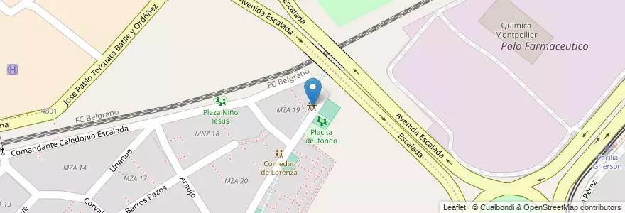 Mapa de ubicacion de Comedor FPDS, Villa Lugano en Argentina, Autonomous City Of Buenos Aires, Autonomous City Of Buenos Aires, Comuna 8.