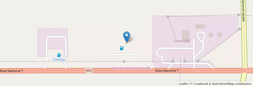 Mapa de ubicacion de Comedor "Guerra" en Argentina, Córdoba, Departamento Presidente Roque Sáenz Peña, Pedanía La Amarga, Municipio De General Levalle.