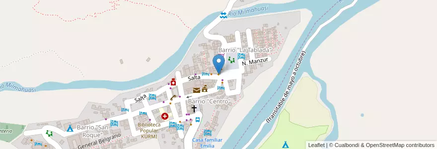 Mapa de ubicacion de Comedor "Guiterrez" en 阿根廷, Finca El Potrero, Salta, Departamento Iruya, Municipio Iruya.