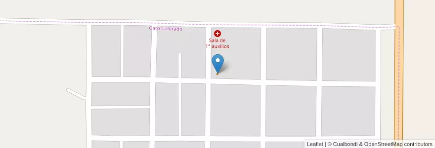 Mapa de ubicacion de Comedor Infantil comunitario en Argentina, Santa Fe, Municipio De Gato Colorado, Gato Colorado.