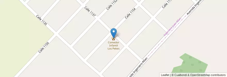Mapa de ubicacion de Comedor Infantil Los Pekes en Arjantin, Buenos Aires, Partido De Florencio Varela, Ingeniero Juan Allan.
