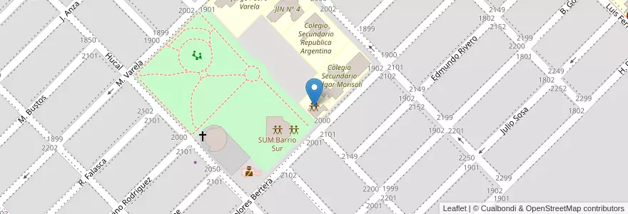 Mapa de ubicacion de Comedor Integral Plan 5000 en アルゼンチン, ラ・パンパ州, Municipio De Santa Rosa, Departamento Capital, Santa Rosa.