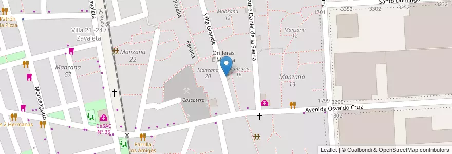 Mapa de ubicacion de Comedor Jorgito, Barracas en 아르헨티나, Ciudad Autónoma De Buenos Aires, Comuna 4, 부에노스아이레스.