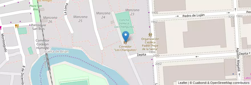 Mapa de ubicacion de Comedor "Los Changuitos", Barracas en 아르헨티나, Ciudad Autónoma De Buenos Aires, Partido De Avellaneda, 부에노스아이레스.