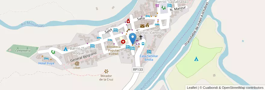Mapa de ubicacion de Comedor Margarita en الأرجنتين, Finca El Potrero, Salta, Departamento Iruya, Municipio Iruya.