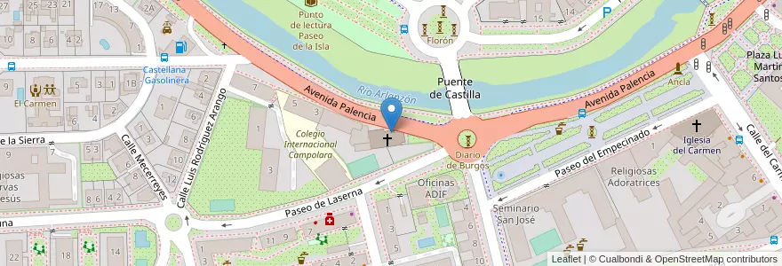 Mapa de ubicacion de Comedor Social de Atalaya Intercultural en Sepanyol, Castilla Y León, Burgos, Alfoz De Burgos, Burgos.