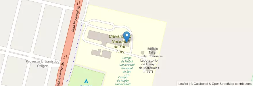 Mapa de ubicacion de Comedor Universitario en アルゼンチン, サンルイス州, General Pedernera, Municipio De Villa Mercedes.
