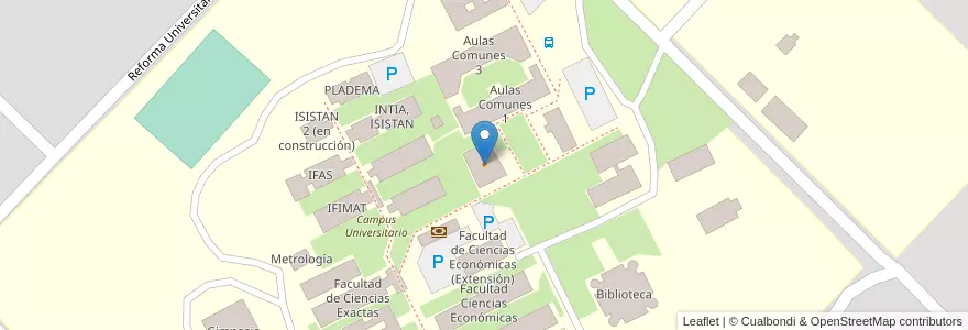 Mapa de ubicacion de Comedor Universitario Autogestinado en Аргентина, Буэнос-Айрес, Partido De Tandil, Tandil.