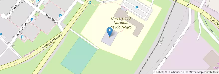 Mapa de ubicacion de Comedor UNRN en Argentinien, Provinz Río Negro, Departamento Adolfo Alsina, Viedma, Viedma.