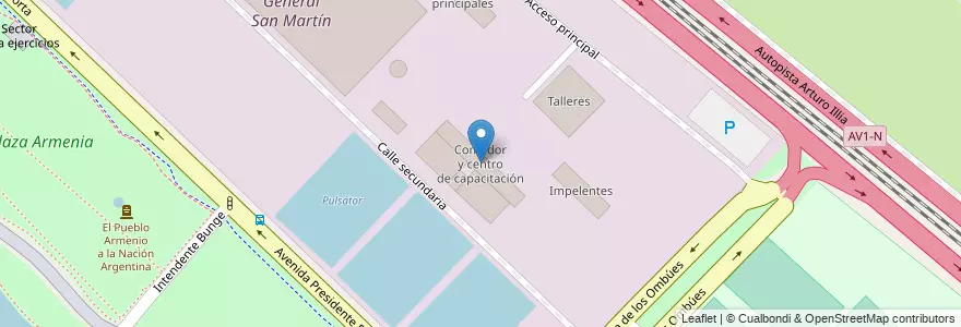 Mapa de ubicacion de Comedor y centro de capacitación, Palermo en Argentina, Autonomous City Of Buenos Aires, Autonomous City Of Buenos Aires, Comuna 14.