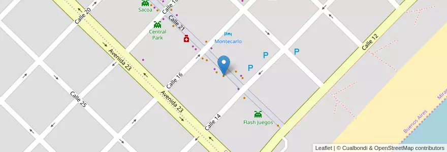 Mapa de ubicacion de Comic en الأرجنتين, بوينس آيرس, Partido De General Alvarado, Miramar.