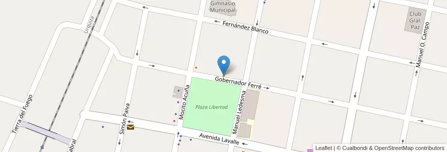 Mapa de ubicacion de Comida en Argentina, Corrientes, Departamento Santo Tomé, Municipio De Gobernador Virasoro, Gobernador Agrónomo Valentín Virasoro.
