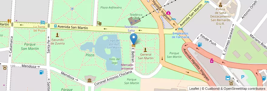 Mapa de ubicacion de Comidas baratas en 阿根廷, Salta, Capital, Municipio De Salta, Salta.